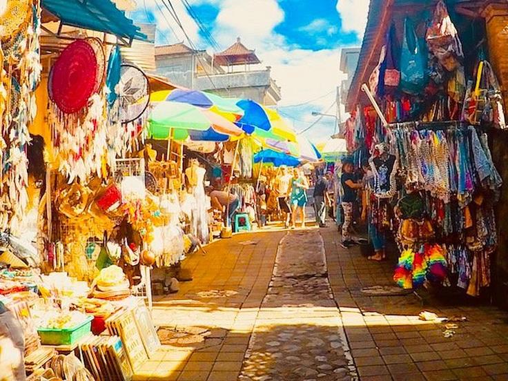 Shot of Ubud Market in Bali showc asing a common petty theft spot