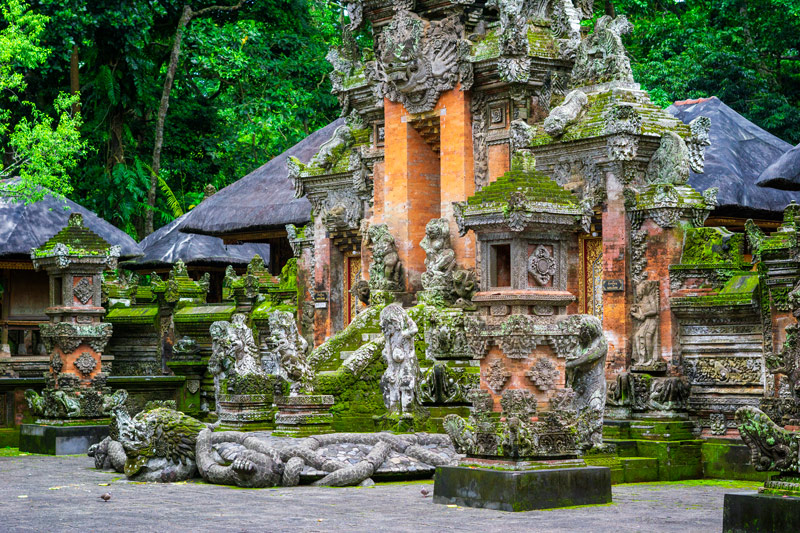 Part of the hindu temple in Sacred Monkey Forest, Ubud