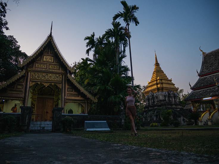 Shot of Wat Chiang Man temple