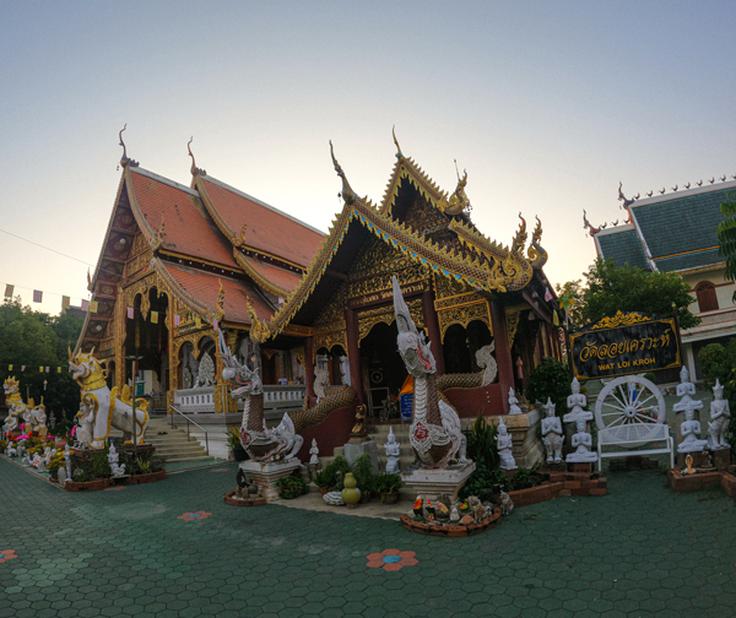 Panoramic shot of Wat Loi Kroh temple