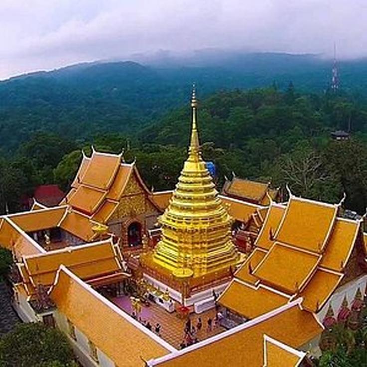 Shot of Wat Pha Lat temple